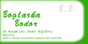 boglarka bodor business card